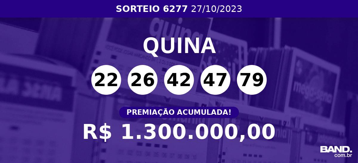 Quina  Sorteio, data, prêmio, como jogar e mais