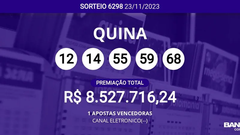 Quina: Aposte Online! Resultados e Notícias