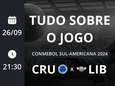 Cruzeiro x Libertad: placar ao vivo, escalações, lances, gols e mais