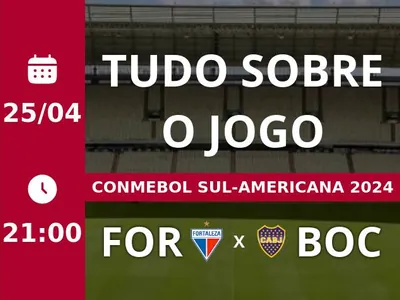 Fortaleza x Boca Juniors: placar ao vivo, escalações, lances, gols e mais