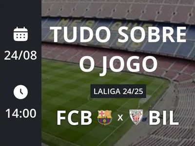 Barcelona x Athletic Bilbao: placar ao vivo, escalações, lances, gols e mais