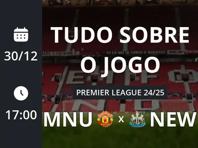 Manchester United x Newcastle: placar ao vivo, escalações, lances, gols e mais