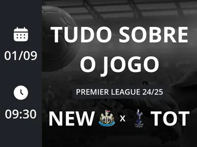 Newcastle x Tottenham: placar ao vivo, escalações, lances, gols e mais