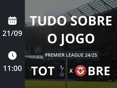 Tottenham x Brentford: placar ao vivo, escalações, lances, gols e mais