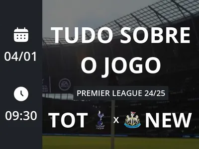 Tottenham x Newcastle: placar ao vivo, escalações, lances, gols e mais