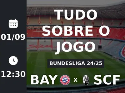 Bayern x Freiburg: placar ao vivo, escalações, lances, gols e mais