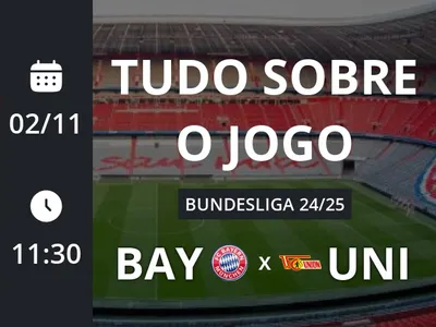 Bayern x Union Berlin: placar ao vivo, escalações, lances, gols e mais