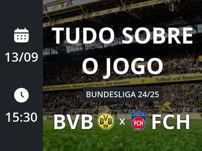 Borussia Dortmund x Heidenheim: placar ao vivo, escalações, lances, gols e mais