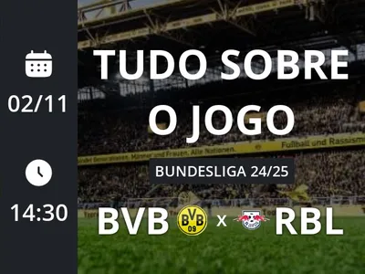 Borussia Dortmund x RB Leipzig: placar ao vivo, escalações, lances, gols e mais