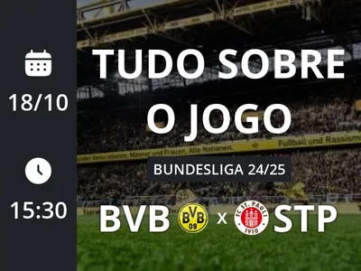 Borussia Dortmund x St. Pauli: placar ao vivo, escalações, lances, gols e mais