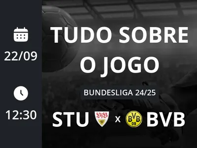 Stuttgart x Borussia Dortmund: placar ao vivo, escalações, lances, gols e mais