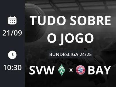 Werder Bremen x Bayern: placar ao vivo, escalações, lances, gols e mais