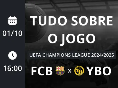 Barcelona x Young Boys: placar ao vivo, escalações, lances, gols e mais