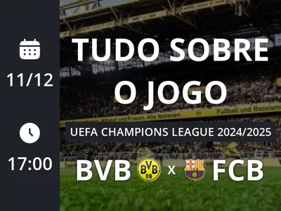 Borussia Dortmund x Barcelona: placar ao vivo, escalações, lances, gols e mais