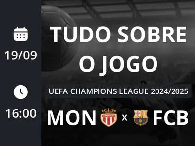 Monaco x Barcelona: placar ao vivo, escalações, lances, gols e mais