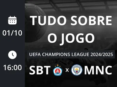 Slovan Bratislava x Manchester City: placar ao vivo, escalações, lances, gols e mais