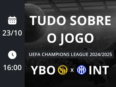 Young Boys x Internazionale: placar ao vivo, escalações, lances, gols e mais