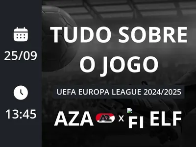 AZ Alkmaar x Elfsborg: placar ao vivo, escalações, lances, gols e mais