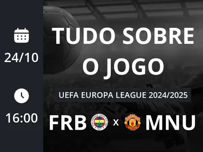 Fenerbahçe x Manchester United: placar ao vivo, escalações, lances, gols e mais