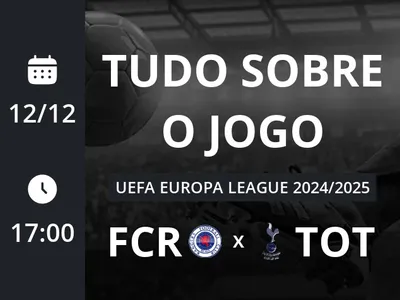 Rangers x Tottenham: placar ao vivo, escalações, lances, gols e mais