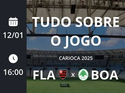 Flamengo x Boavista: placar ao vivo, escalações, lances, gols e mais