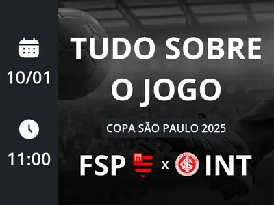 Flamengo-SP Sub-20 x Internacional Sub-20: placar ao vivo, escalações, lances, gols e mais