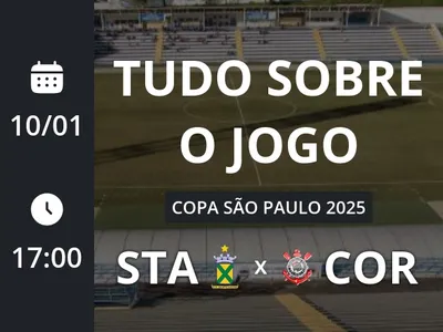 Santo André Sub-20 x Corinthians Sub-20: placar ao vivo, escalações, lances, gols e mais