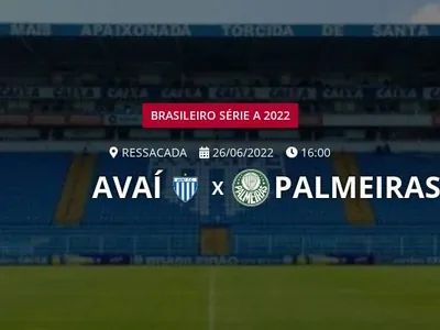 Avaí x Palmeiras: que horas é o jogo hoje, onde vai ser e mais
