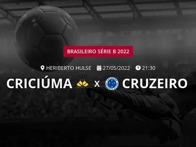 Criciúma x Cruzeiro: placar ao vivo, escalações, lances, gols e mais