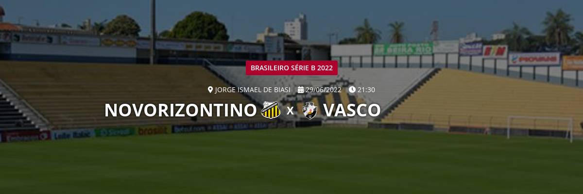 Vasco perde a invencibilidade na Série B para o Novorizontino