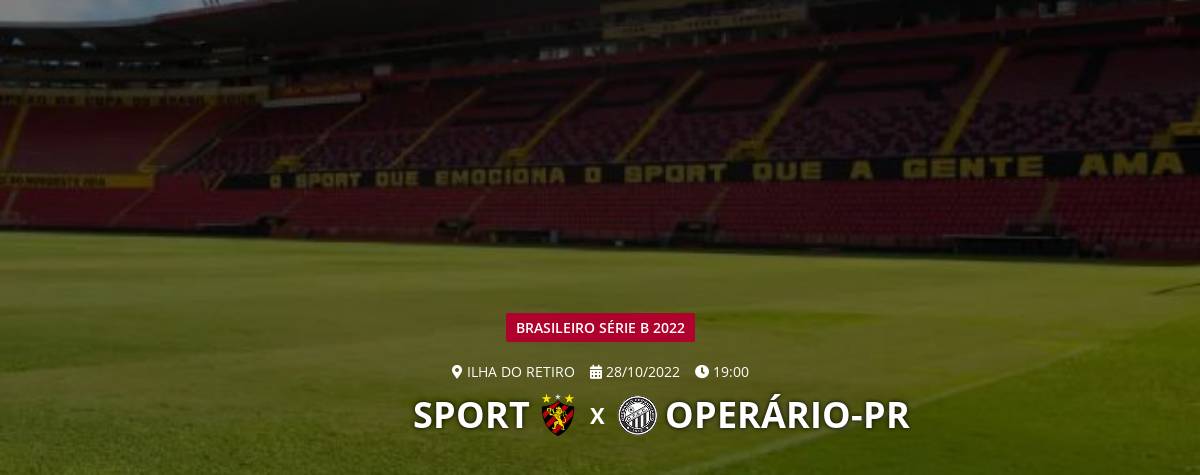 Jogo entre Sport e Operário é transferido para a Arena de Pernambuco -  Esportes DP