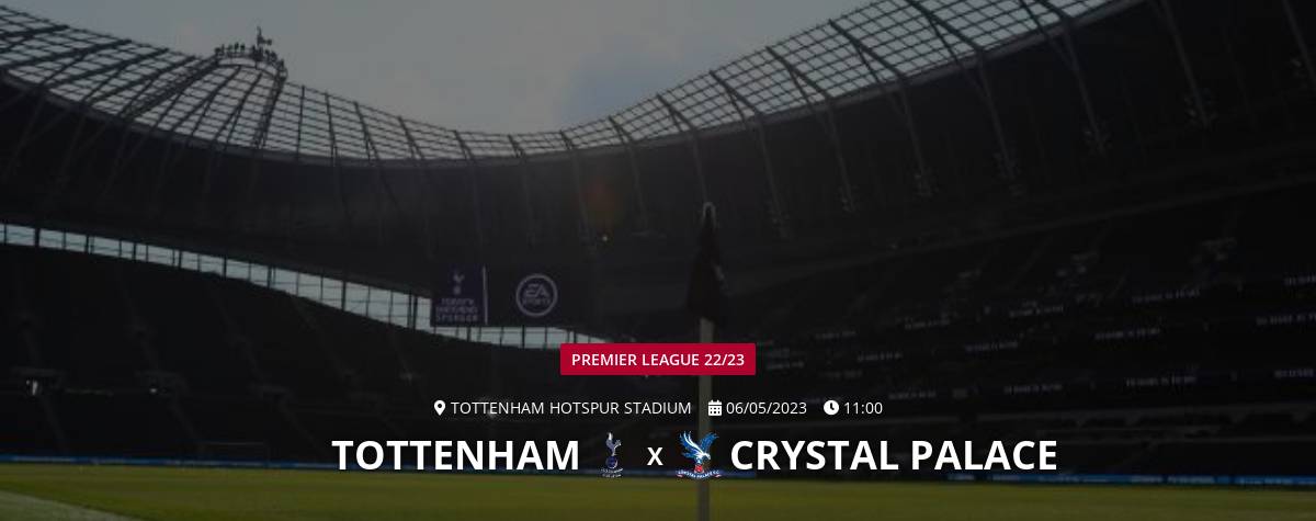 Crystal Palace x Tottenham ao vivo hoje, sexta-feira (27/10)