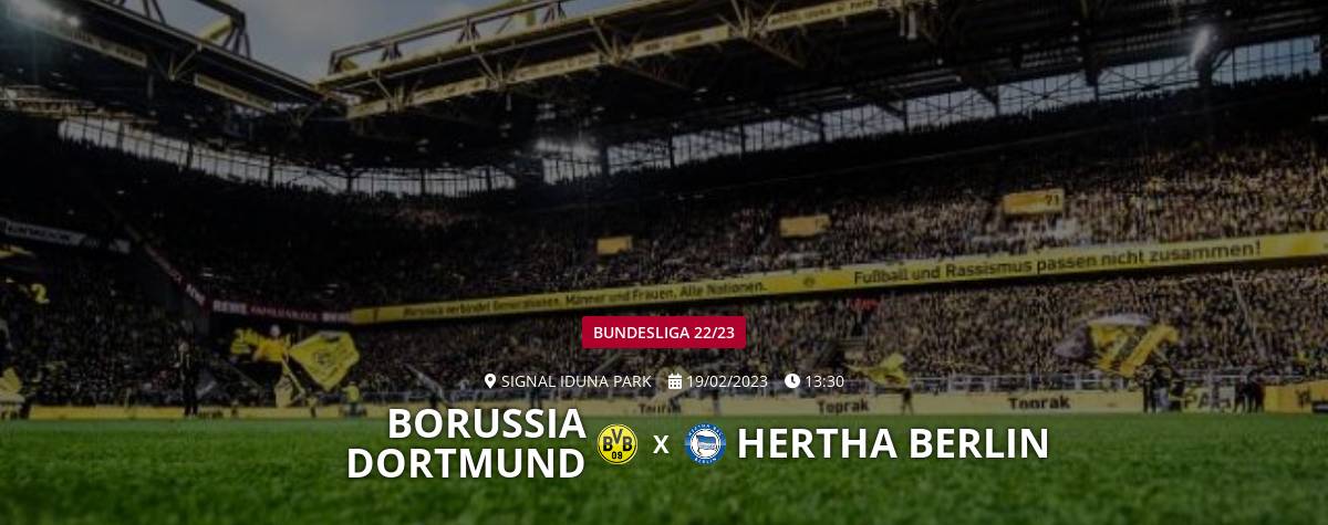 Borussia Dortmund X Hertha Berlin: Que Horas é O Jogo Hoje, Onde Vai ...