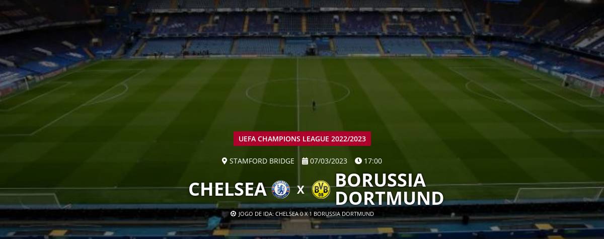 Chelsea faz 2 x 0 no Dortmund e se classifica para quartas da