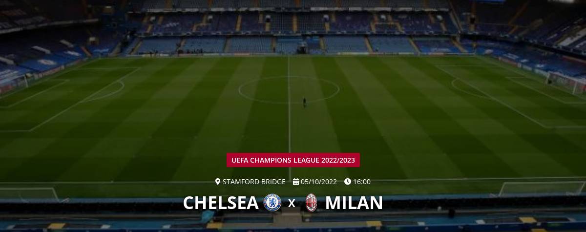 Assista ao vivo Chelsea x Milan, jogo da Champions League desta  quarta-feira 05/10