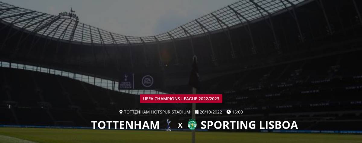 Tottenham x Sporting: onde assistir ao vivo na TV, horário