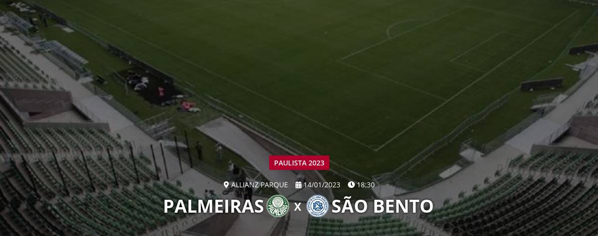 Palmeiras X S O Bento Que Horas O Jogo Hoje Onde Vai Ser E Mais Band