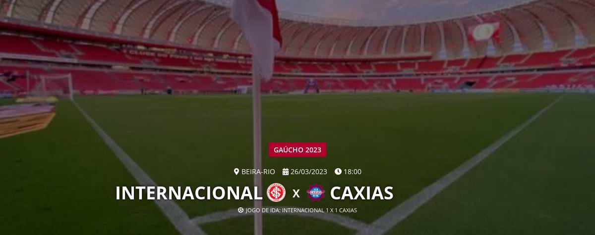 Que horas é o jogo hoje no Beira-rio?