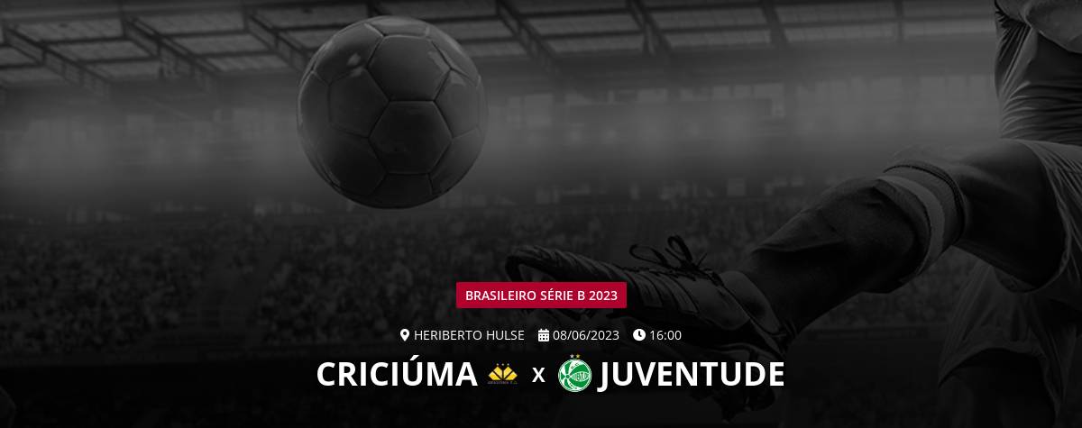 JUVENTUDE X CRICIÚMA AO VIVO - SÉRIE B 2023 AO VIVO