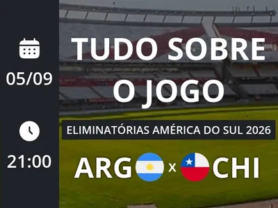 Argentina x Chile: que horas é o jogo hoje, onde vai ser e mais