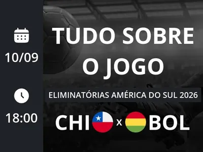 Chile x Bolívia: que horas é o jogo hoje, onde vai ser e mais