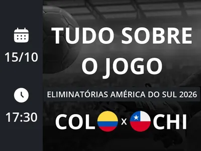 Colômbia x Chile: que horas é o jogo hoje, onde vai ser e mais