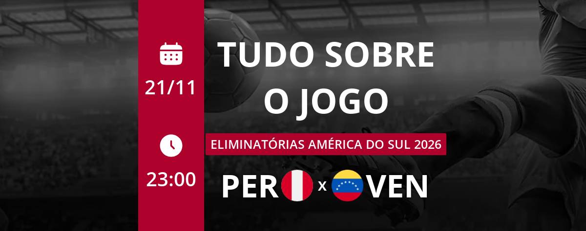Peru x Venezuela: assista ao vivo ao jogo do dia, hoje (21/11)