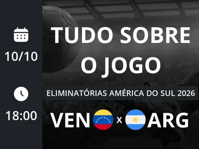 Venezuela x Argentina: placar ao vivo, escalações, lances, gols e mais