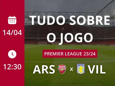 Arsenal x Aston Villa: que horas é o jogo hoje, onde vai ser e mais