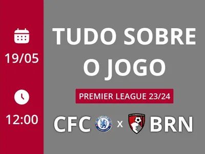 Chelsea x Bournemouth: placar ao vivo, escalações, lances, gols e mais