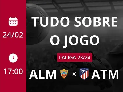 Almería x Atlético de Madrid: placar ao vivo, escalações, lances, gols e mais