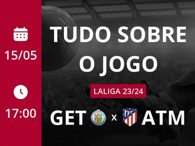 Getafe x Atlético de Madrid: placar ao vivo, escalações, lances, gols e mais