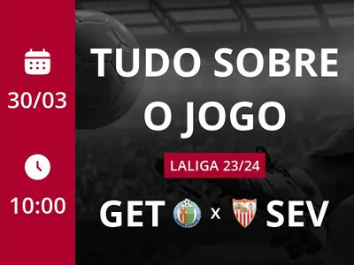 Getafe x Sevilla: que horas é o jogo hoje, onde vai ser e mais
