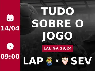 Las Palmas x Sevilla: que horas é o jogo hoje, onde vai ser e mais